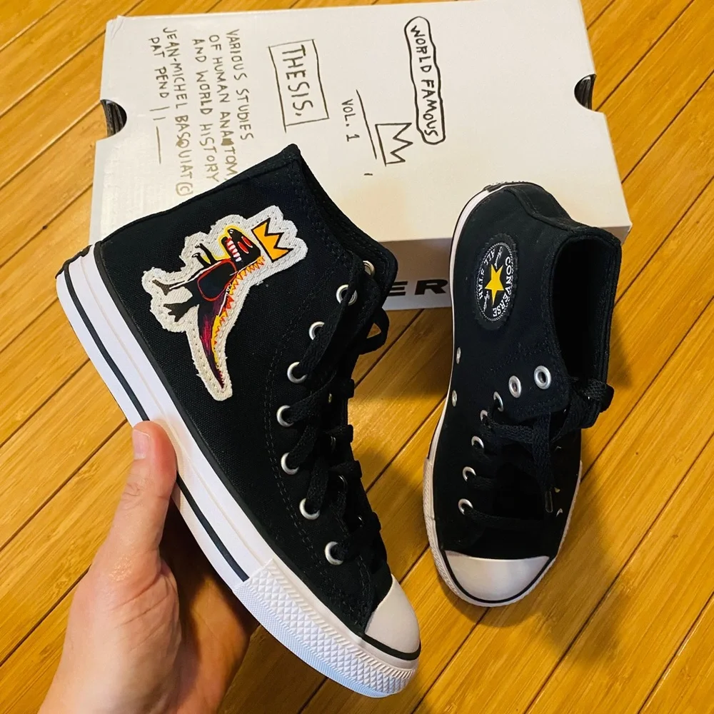 CONVERSE x Jean-Michel Basquiat Kids Chuck Taylor All Star Hi Top Sneake…